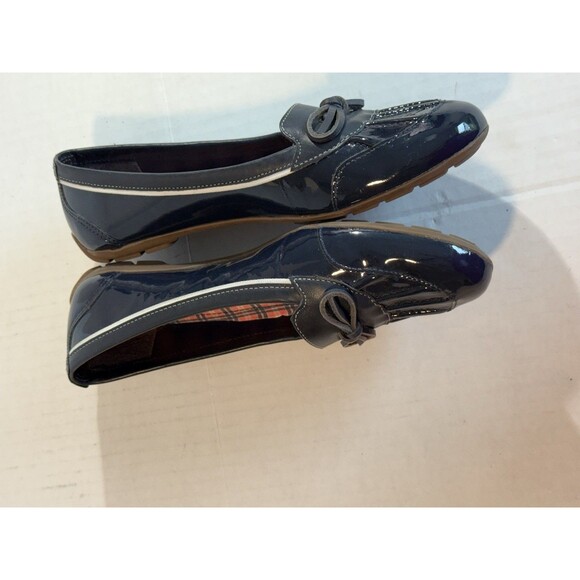 LL Bean Women's Coastal Rain Skimmers 7 M (B) Blue Low Duck Boat Slip On Shoes - Picture 8 of 12